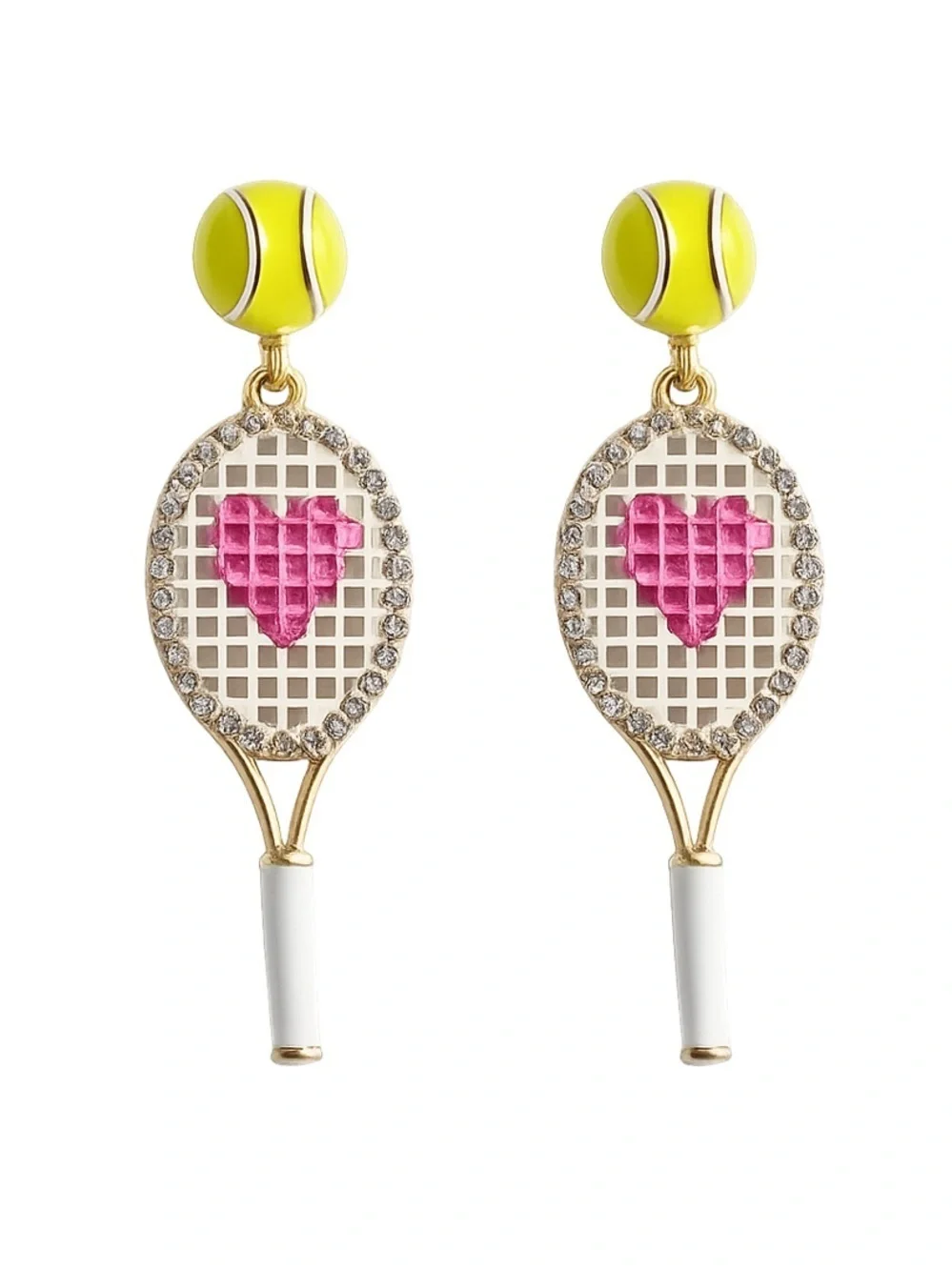 Love Match Racquet Earrings (3318)